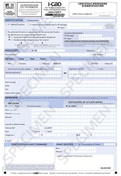 Spécimen registre I-CAD